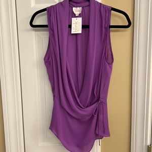 Parker silk purple blouse